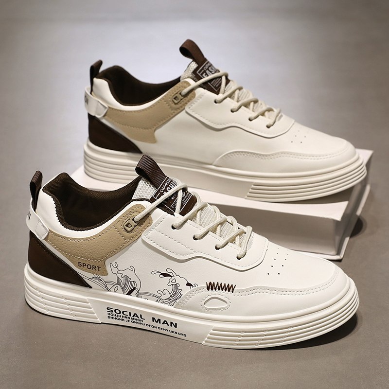 男鞋2026年新款休闲风板鞋时尚百搭国风小白鞋男士低帮潮流运动鞋,流行男鞋,德训鞋,淘宝优惠券,粉丝福利购,淘宝优惠卷