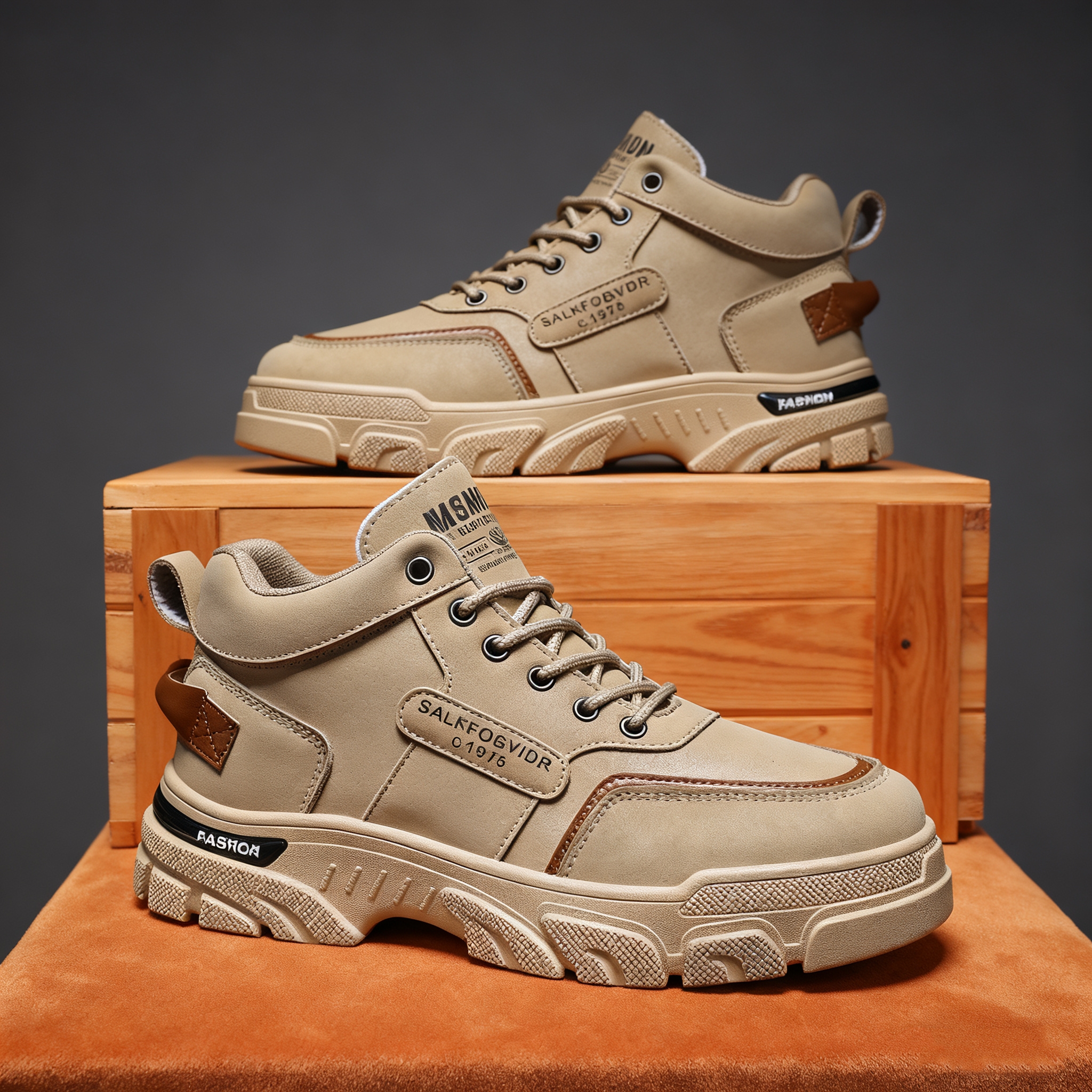 工装鞋男款2025新款男鞋时尚高帮马丁靴防滑耐磨百搭户外运动潮鞋