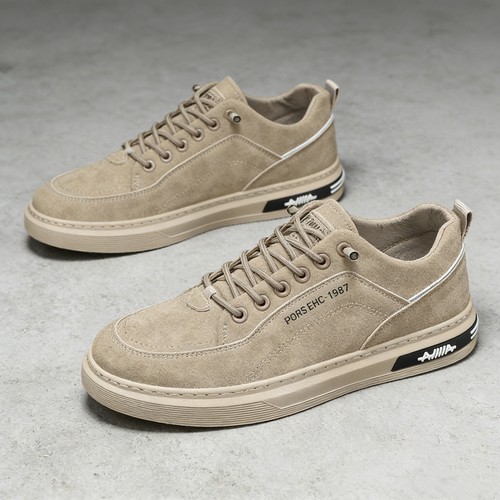 2025年新款男士德训鞋潮流百搭卡其色休闲板鞋防滑耐磨男款工作鞋