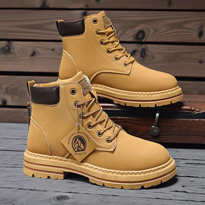 马丁靴男款冬季加绒加厚保暖棉鞋男士防滑防水防寒高帮工装马丁靴