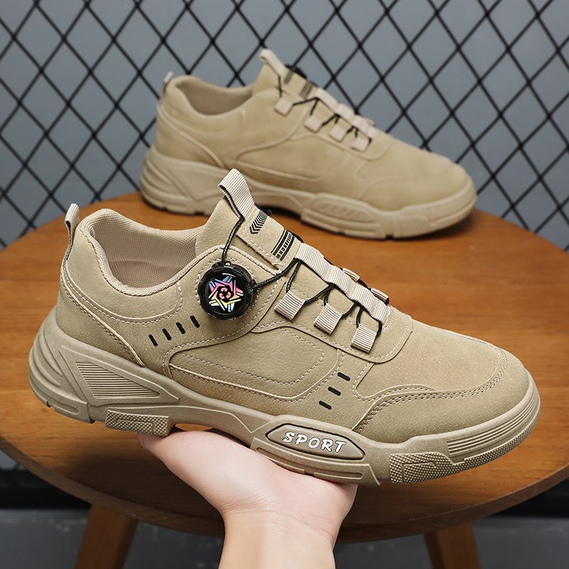男鞋2025年新款工装风运动休闲鞋防滑耐磨厚底潮鞋男士百搭工作鞋,流行男鞋,德训鞋,淘宝优惠券,粉丝福利购,淘宝优惠卷