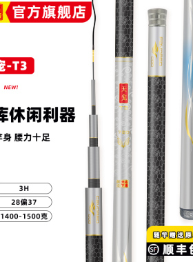 剑冈名满天下天宠T3轻量化3H小综合钓竿鱼竿手杆超轻超硬鲫鲤鱼竿