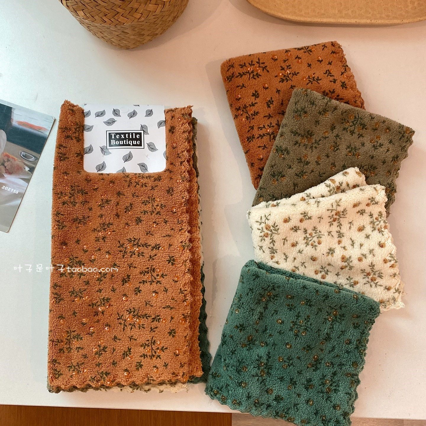 立减5元四条装日式复古清洁布