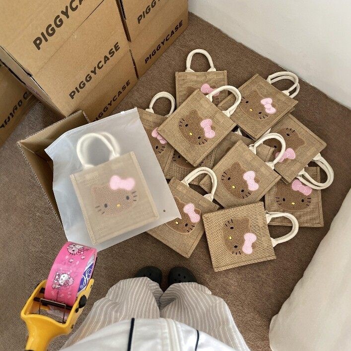 立减5元百搭手提小麻袋遛弯包