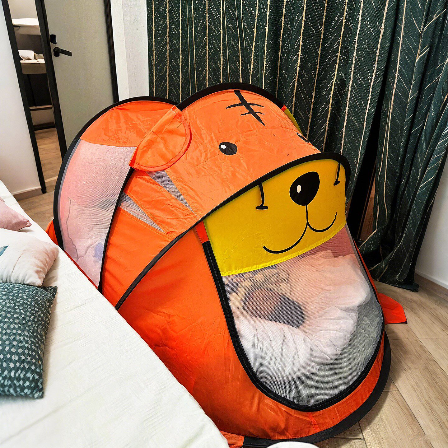 儿童防摔蚊帐防止掉床宝宝婴儿旅行神器酒店用家用帐篷全底全包型