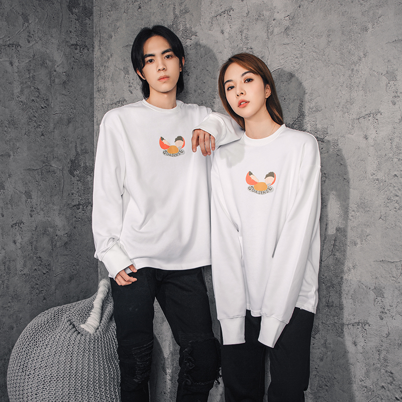 潮牌秋季鸡蛋美式同款圆领卫衣