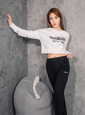 SoulSense潮牌仙系列made in china印花时尚高腰长袖短款圆领卫衣