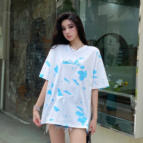 国潮潮海浪男女同款短袖