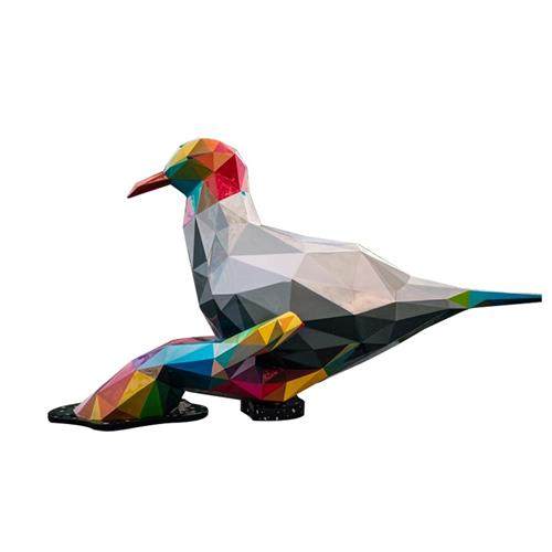 南昌市玻璃钢雕塑定制商场钢结构摆件户外景观广场大型不锈钢雕塑