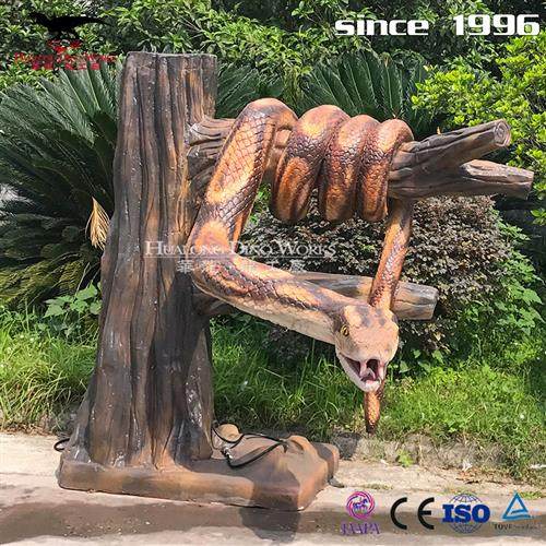 仿真动物机械电动模型仿真蟒蛇缠树声光电结合大型动物源头厂家