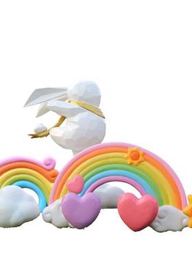 网红粉色火山雕塑户外景区花海签到拍照求婚告白火山发胶美辰大