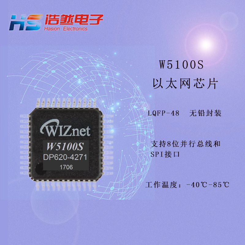 W5100S硬件TCPIP内核是在W5100基础上升级的以太网芯片爆款热卖中