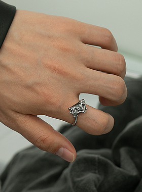 男女合金原创蝙蝠设计戒指