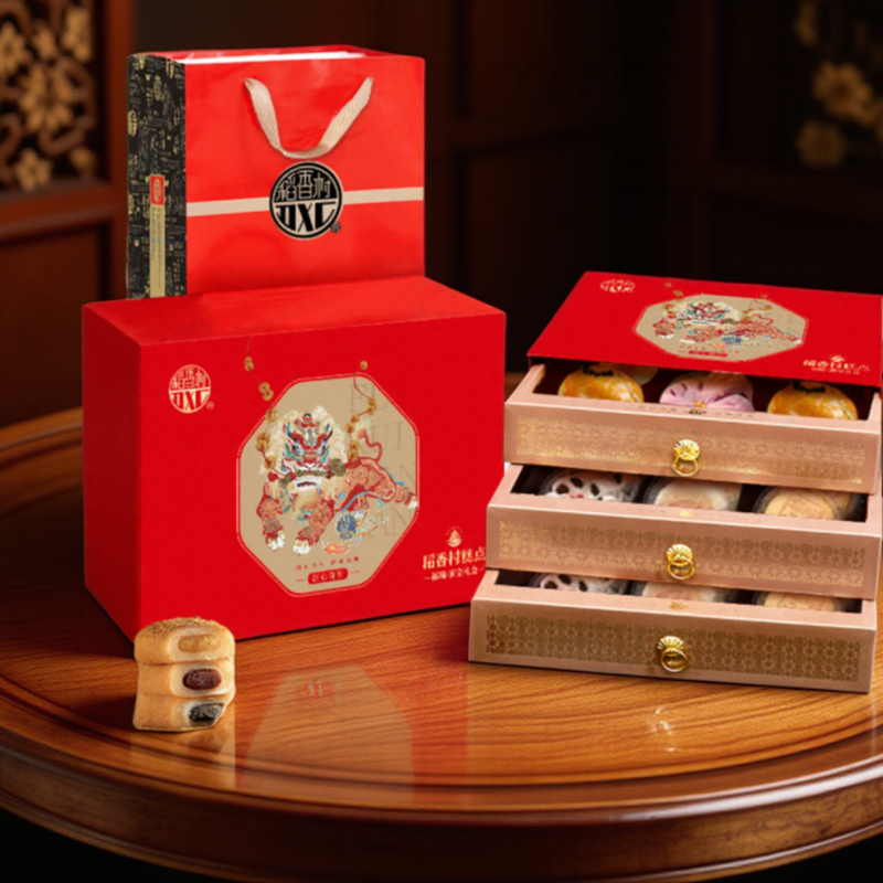 稻香村糕点礼盒装国潮三层福瑞满堂糖醇点心特产春节送长辈走亲戚,零食/坚果/特产,糕点礼盒/伴手礼,淘宝优惠券,粉丝福利购,淘宝优惠卷