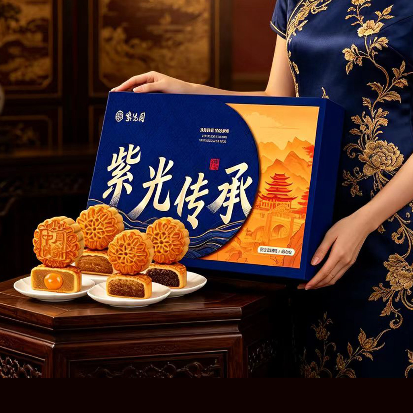 紫光园清真月饼礼盒北京特产送礼