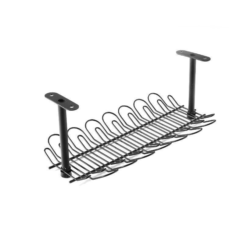办公室打孔电脑线插排桌下电线置物架理线收纳神器免架桌底整理槽