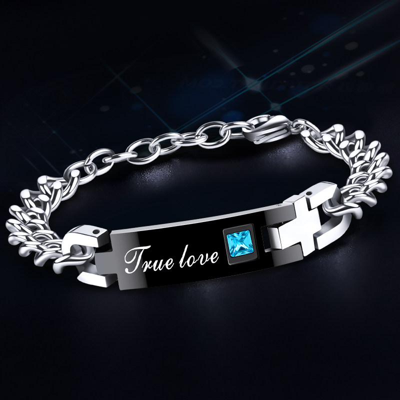 钛钢男士手链韩版个性潮男手饰手镯小众设计首饰品单身简约可调节