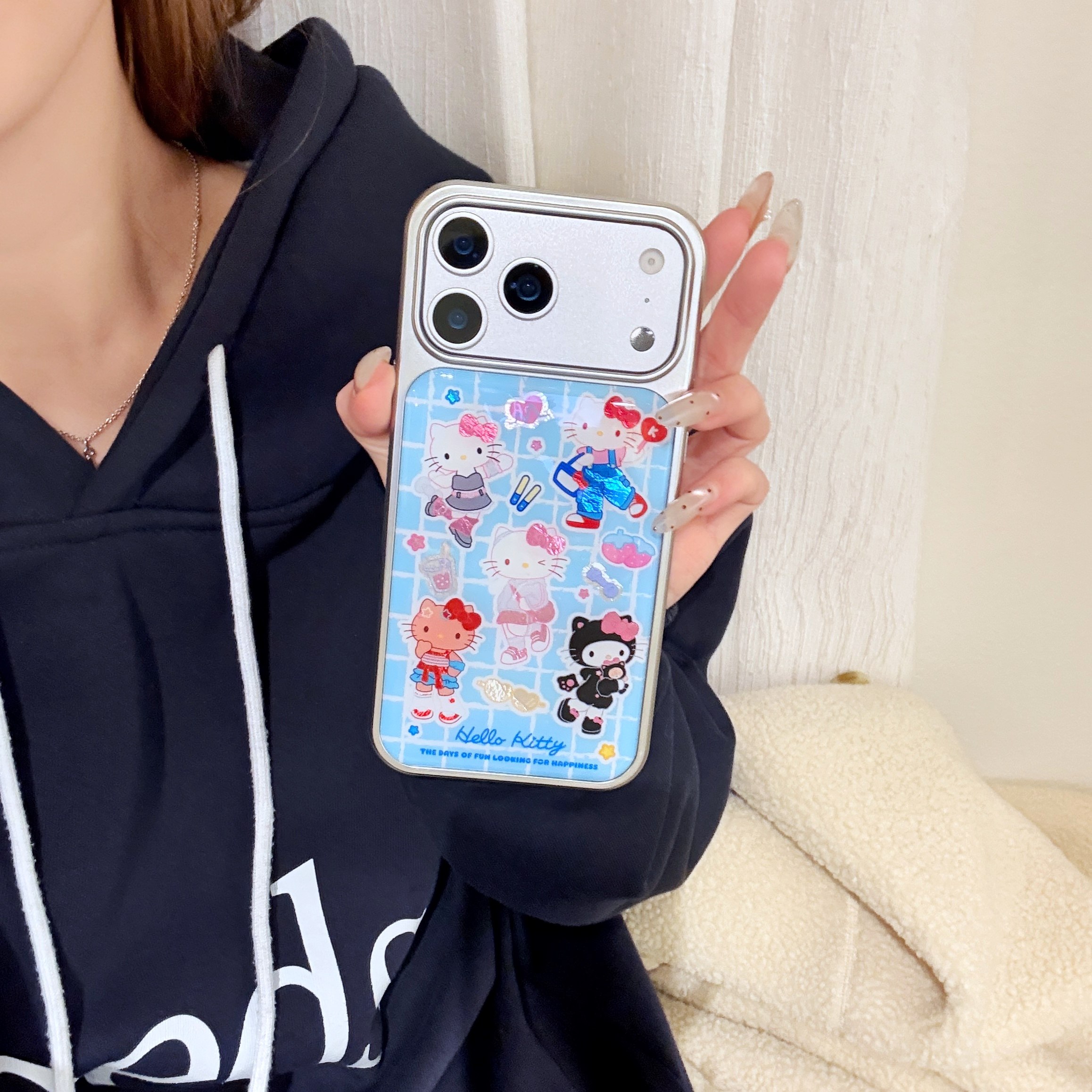 蓝色Kitty猫适用苹果17Pro手机壳新款iPhone17Promax高级感超火趣味卡通16Pro防摔保护壳女款15Pro全包边小众,3C数码配件,手机保护套/壳,淘宝优惠券,粉丝福利购,淘宝优惠卷