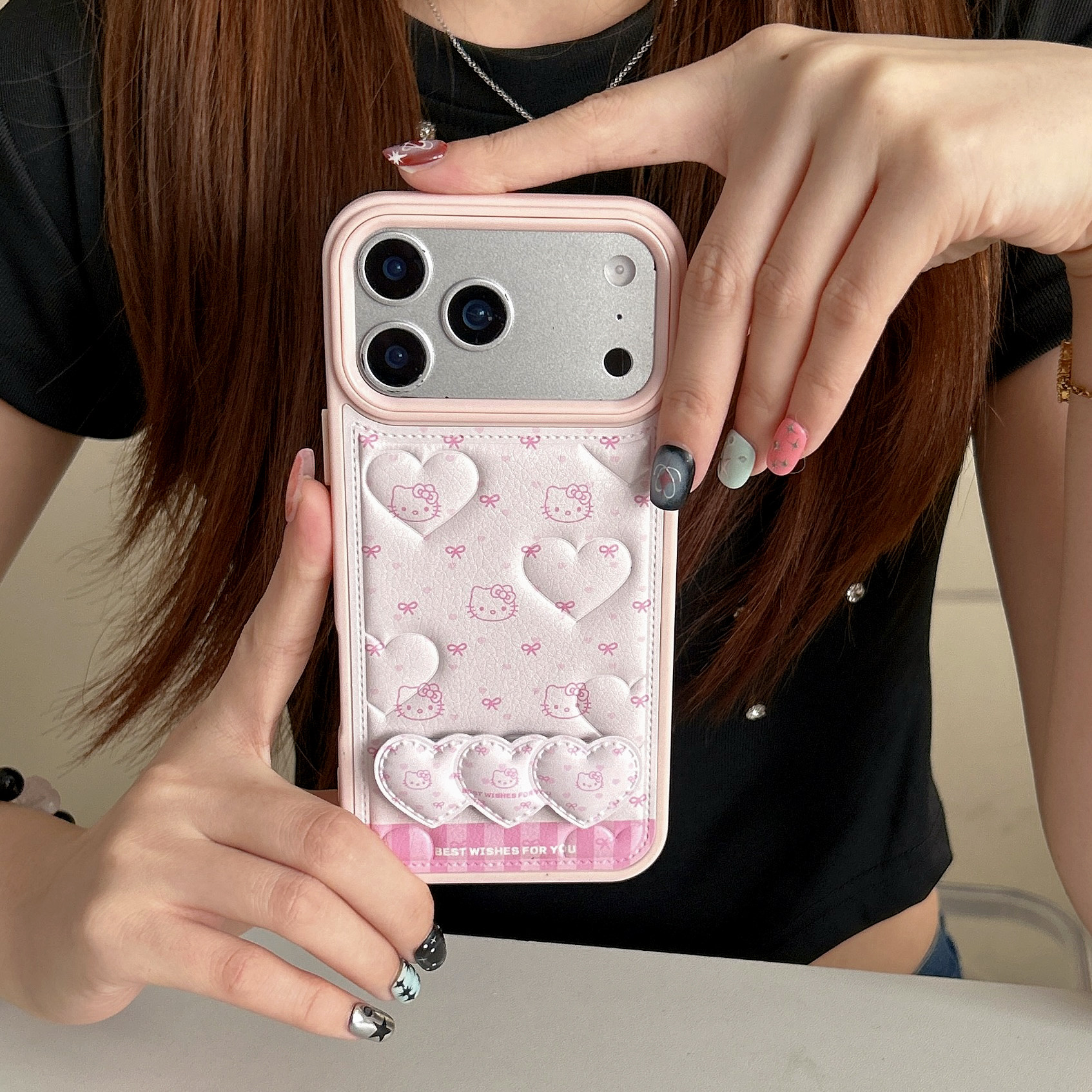 韩系爱心KT猫苹果手机壳