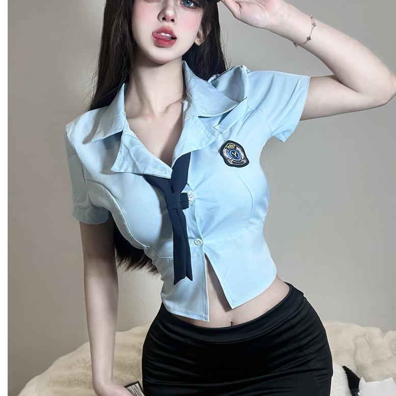 网红机长空姐制服贴工作服套装性感甜美jk水手服角色扮演cosplay