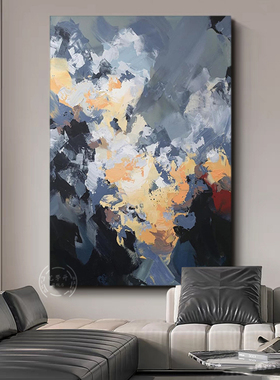 YZS 手绘油画【绚烂】意式厚肌理抽象画客厅餐厅玄关沙发背景挂画