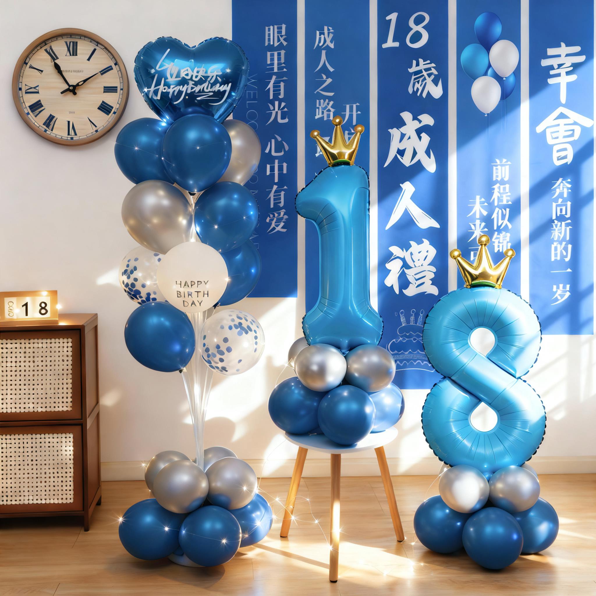 男生18岁成人礼生日快乐派对布置挂布女神装饰场景网红条幅背景布