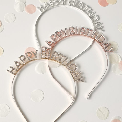 生日快乐发箍女神水钻皇冠