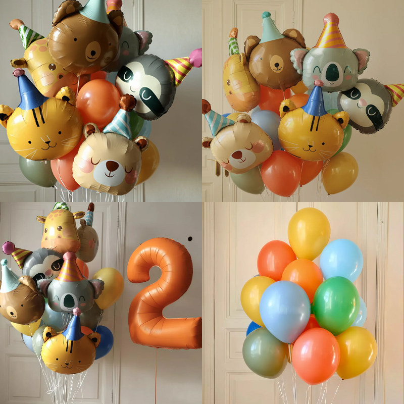 40寸橙色数字气球男孩生日场景布置装饰小动物气球小熊考拉长颈鹿,节庆用品/礼品,节日装扮用品,淘宝优惠券,粉丝福利购,淘宝优惠卷