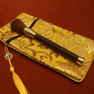 黑檀木财神爷佛尘香炉茶扫专用刷家用茶具配件佛像毛刷软毛水刷子