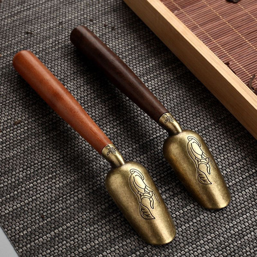 功夫茶具配件黑檀实木茶夹三件套防滑镊子茶勺茶杯茶叶夹子取茶器