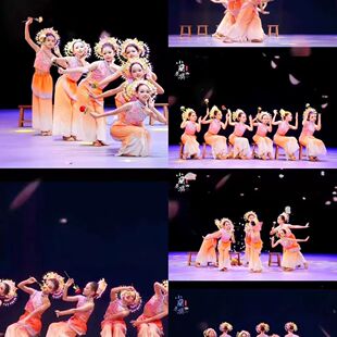 儿童古典舞簪花入梦抖音同款舞蹈服浔埔花香剧目表演出服装女童