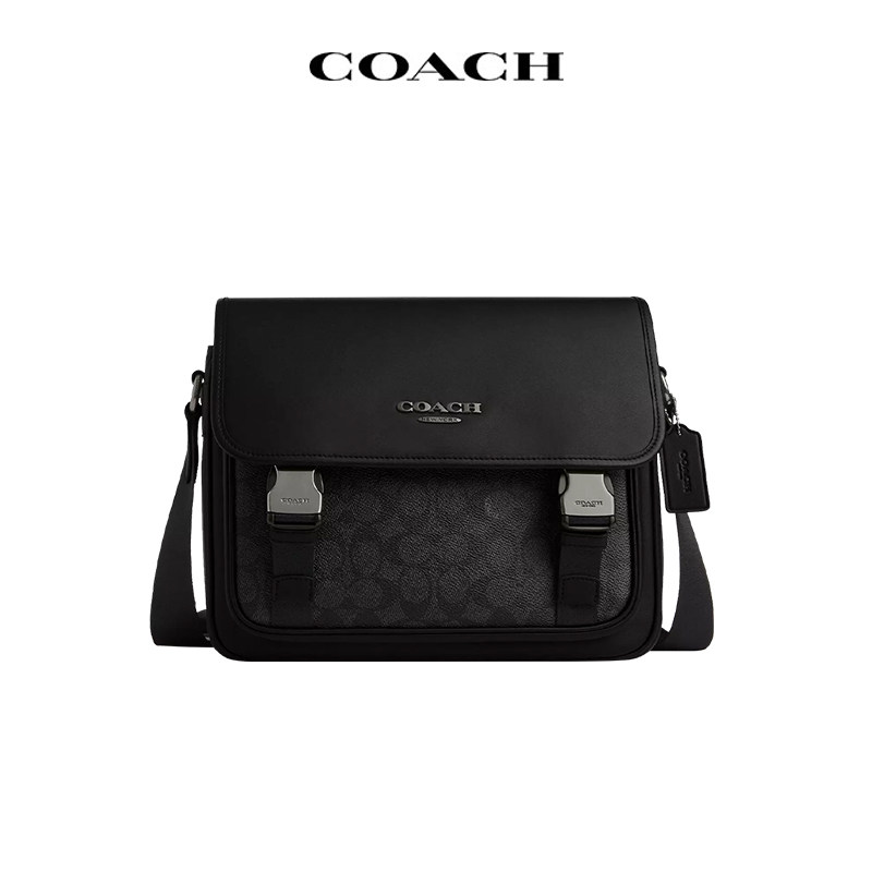 COACH/蔻驰男包翻盖开合邮差包单肩斜挎包CT716QBMI5单肩包