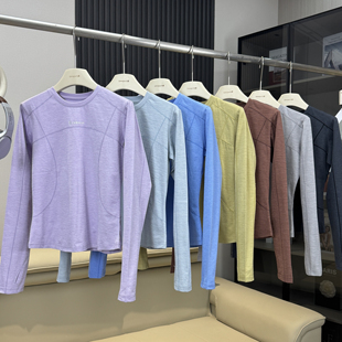 棵米ai蕉家!户外山系吸湿排汗速干透气显瘦长袖T恤运动骑行上衣