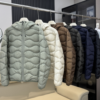 棵米ai蕉家！户外山系情侣防水保暖90白鸭绒连帽葫芦格羽绒服外套