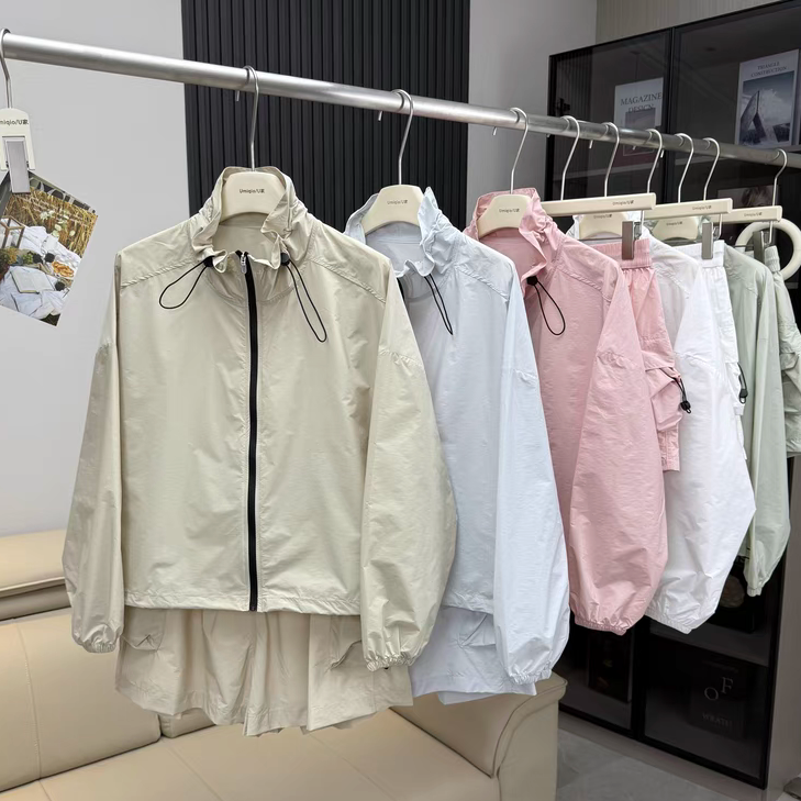 户外冰丝UPF50+冰感速干透气防紫外线薄款短外套防晒服短裤套装