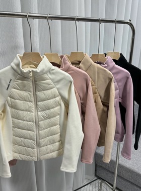 LU家订单！国标90白鸭绒瑜伽运动健身内胆立领羽绒服休闲保暖外套