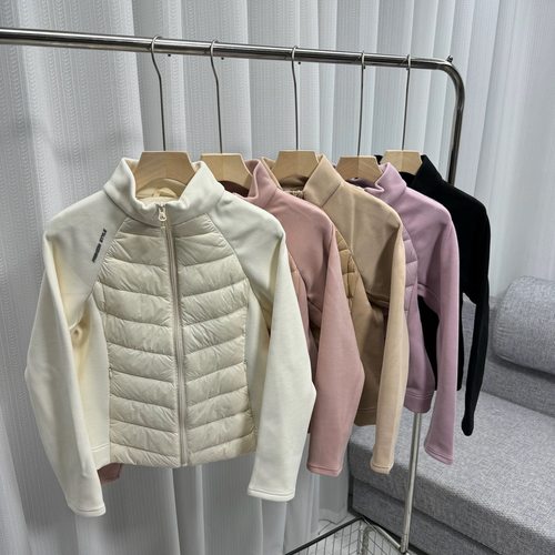 LU家订单！国标90白鸭绒瑜伽运动健身内胆立领羽绒服休闲保暖外套