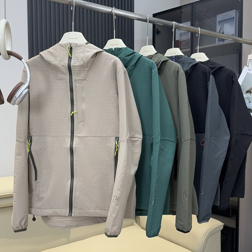 R2神衣！高端户外男女情侣款连帽方格暖绒撞色休闲夹克外套