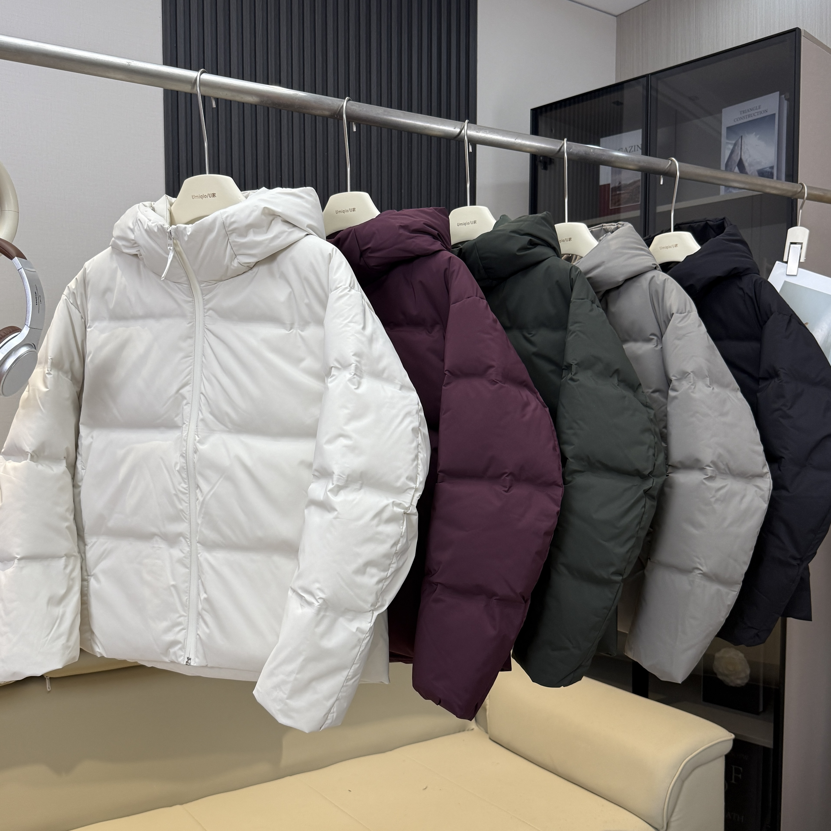 棵米ai蕉家！户外山系90白鸭绒宽松显瘦面包服无缝连帽羽绒服外套