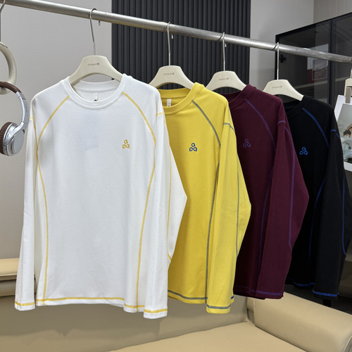 棵米ai蕉家！户外山系情侣明线抓绒衣圆领打底衫德绒保暖长袖T恤