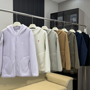 大厂订单 素家情侣加厚保暖舒适双面摇粒绒羊羔绒连帽外套 牛货