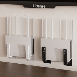 wifi墙壁电视挂墙上机顶盒路由器放置置物架收纳盒免打孔托架支架