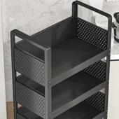 厨房蔬菜置物架落地多层小推车加厚菜篮子收纳储物货架加粗特厚款