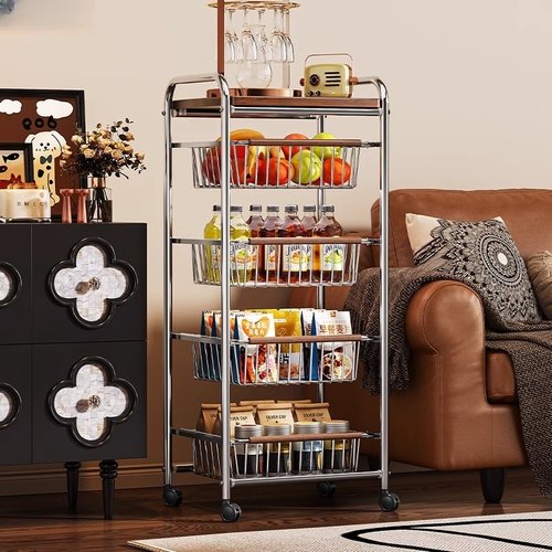 厨房置物架带抽屉调料收纳架