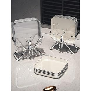 吐骨碟家用轻奢高颜值食品级零食小吃碟精致餐桌垃圾吐骨头塑料盘