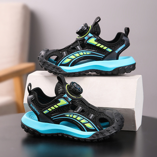 巴布豆童鞋男童凉鞋夏款2025新款包头防滑软底中大童男孩儿童鞋子