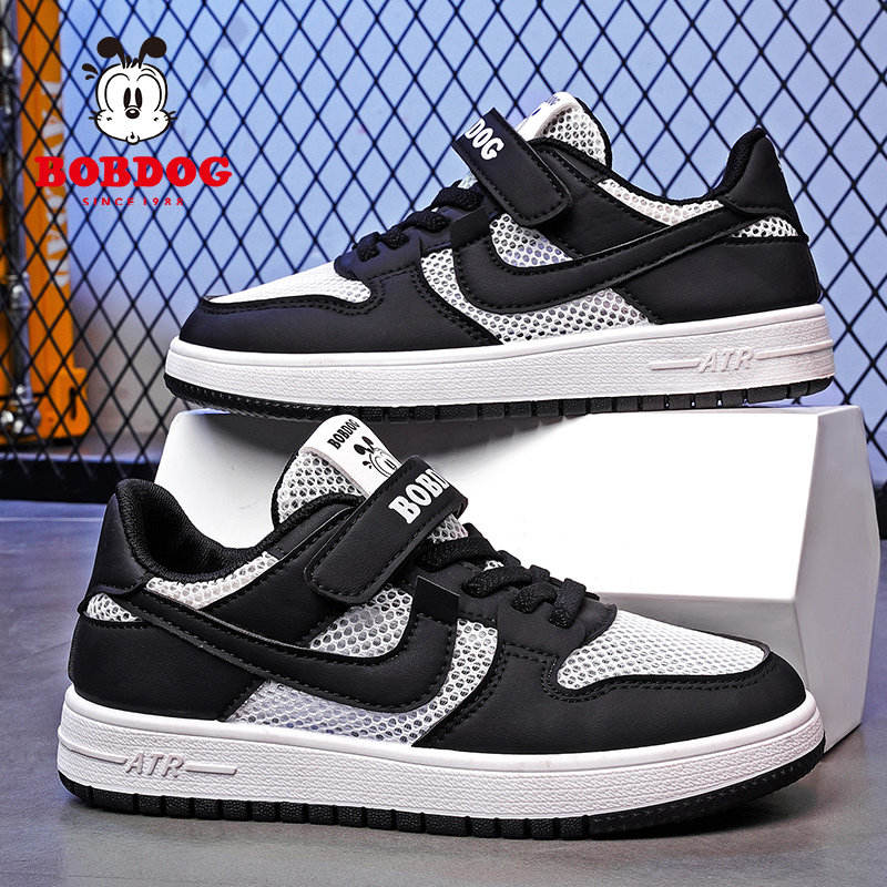 巴布豆童鞋男童鞋子2026新款单网运动鞋男孩透气低帮儿童板鞋夏季