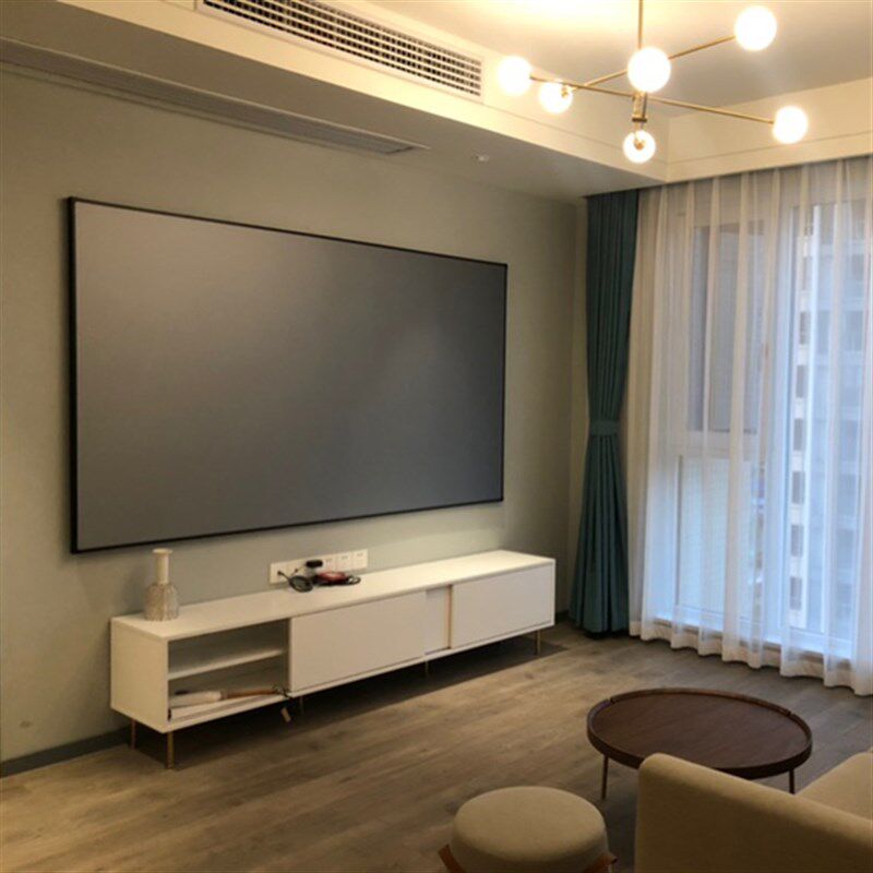 抗光幕布100/150/120寸家用高清投影s1画卷磁吸菲涅尔中长焦硬屏