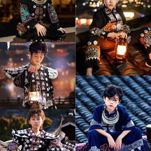 男童苗族服装儿童土家族苗疆壮族舞台演出服儿童旅拍摄影写真表演