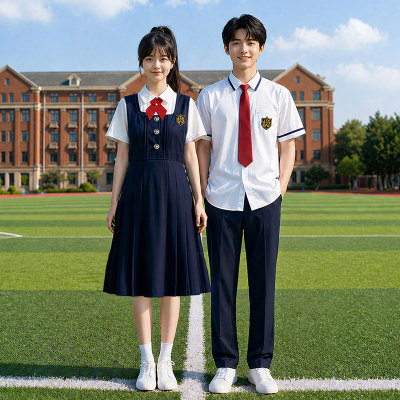初中生团体合唱表演服儿童学院风男女同款演讲班服小学生演出套装